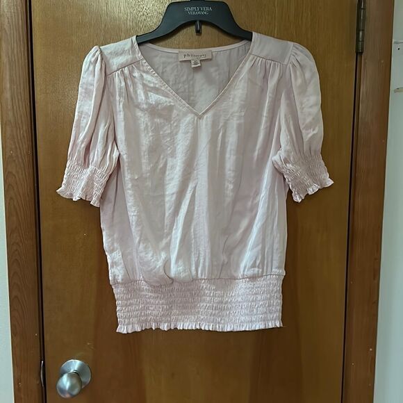 Light pink shell blouse for work or play - Picture 1 of 7